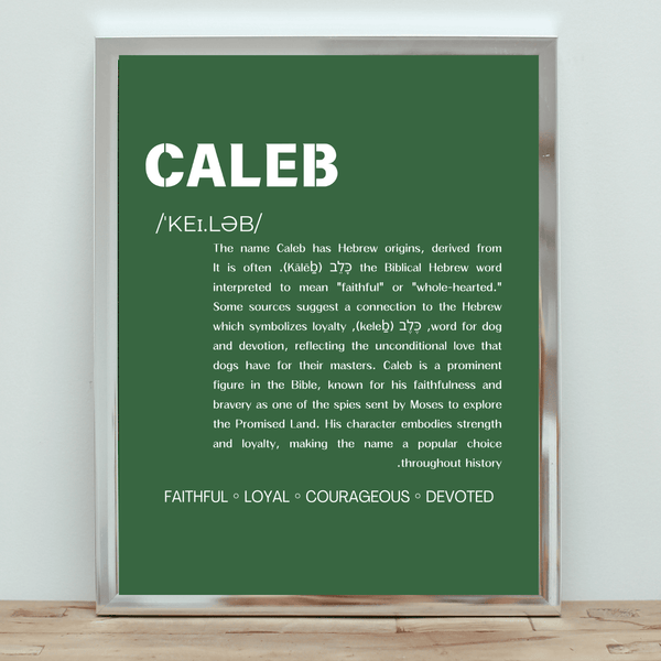 Caleb Name Typography Deco - A Stylish Home Gift for Bedroom Decoration