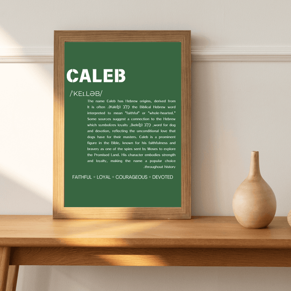 Caleb Name Typography Deco - A Stylish Home Gift for Bedroom Decoration