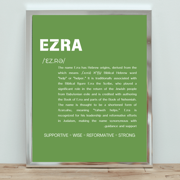 Ezra Name Typography Deco - A Thoughtful Home Gift for Living Room Decoration