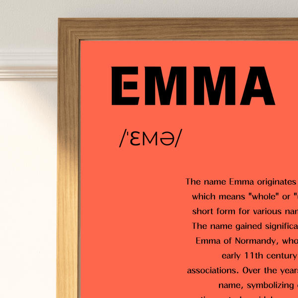 Emma Typography Wall Art: A Heartwarming Addition to Your Child's Room