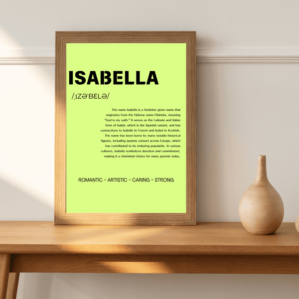 Isabella Elegant Wall Sign: A Thoughtful Gift for Newborns