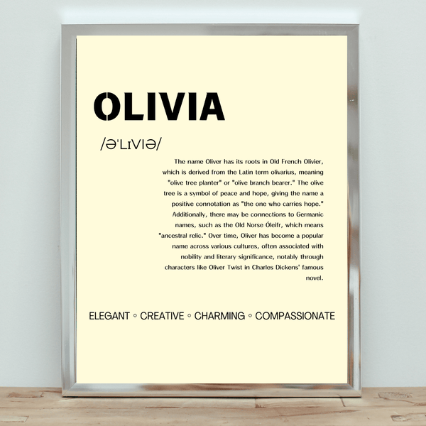 Sophia Name Typography Wall Art: Elegant Print Showcasing Origin, Etymology, and Unique Characteristics