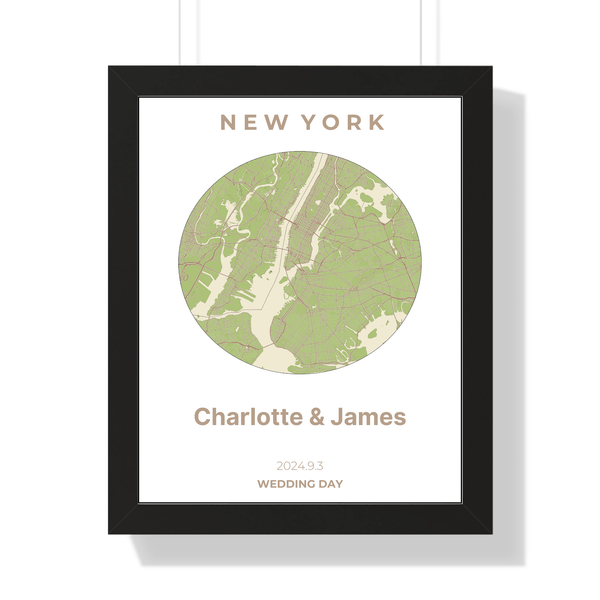 Wall Artwork: Custom Round-Shaped Map Print for Cherished Locations