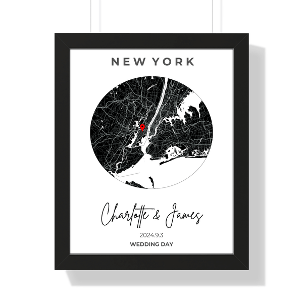 Wall Artwork: Custom Round-Shaped Map Print for Cherished Locations