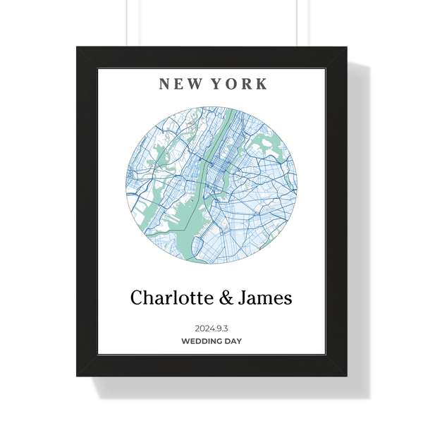 Wall Artwork: Custom Round-Shaped Map Print for Cherished Locations