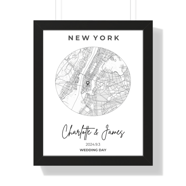 Wall Artwork: Custom Round-Shaped Map Print for Cherished Locations