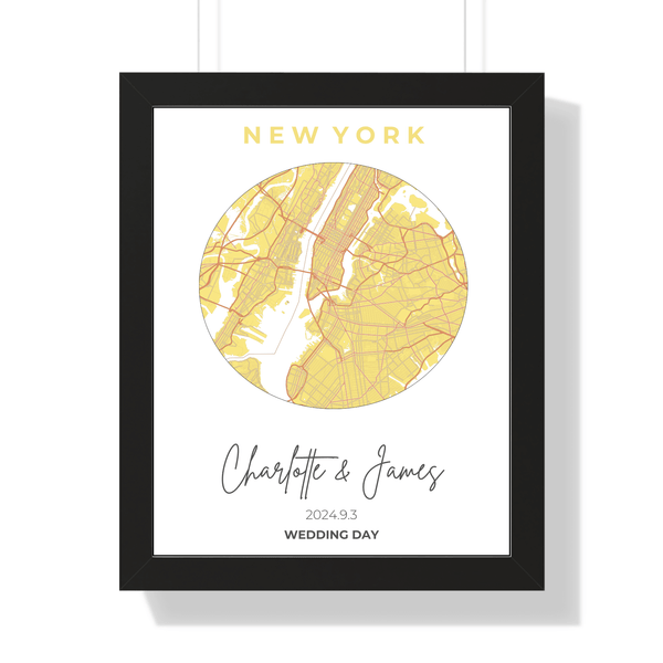 Wall Artwork: Custom Round-Shaped Map Print for Cherished Locations