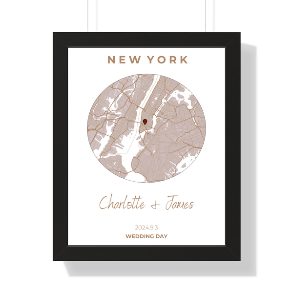 Wall Artwork: Custom Round-Shaped Map Print for Cherished Locations