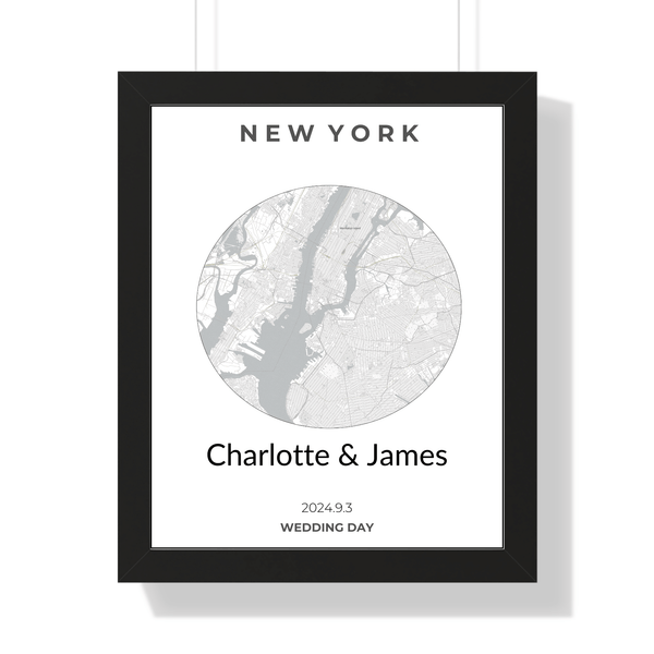 Wall Artwork: Custom Round-Shaped Map Print for Cherished Locations